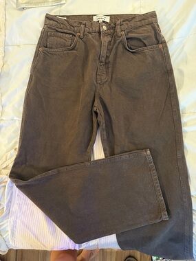 Reformation Dark Brown High-Rise Jeans
